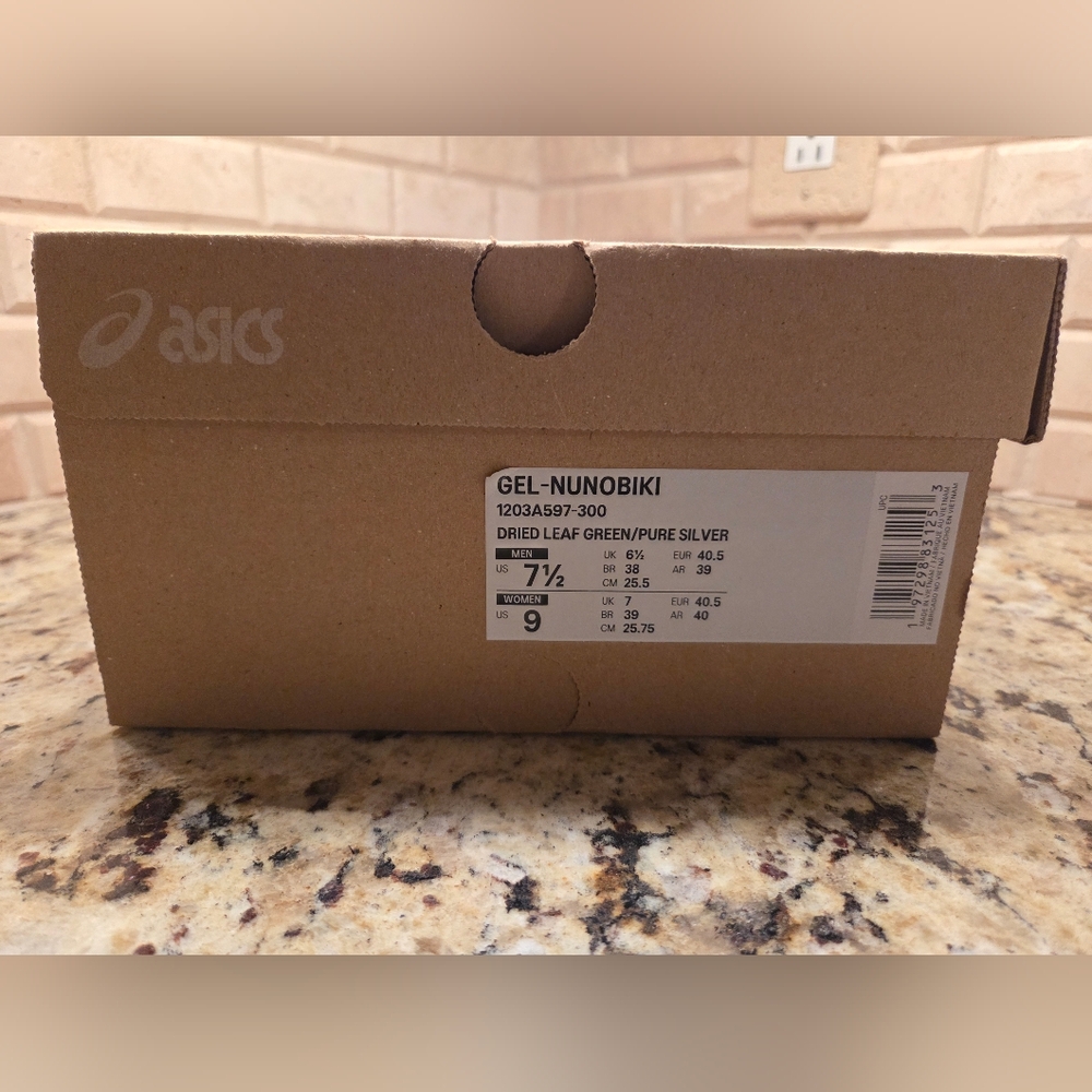 Asics Gel Nanobiki Sneakers Dried Leaf Green/Pure Silver - Picture 7 of 7
